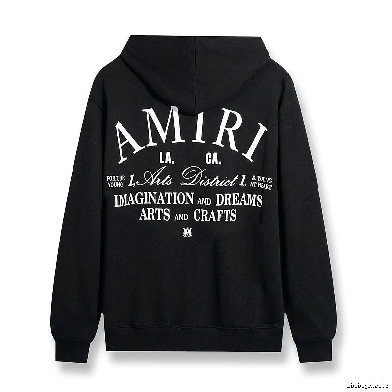 AMIRI printed style black hoodie