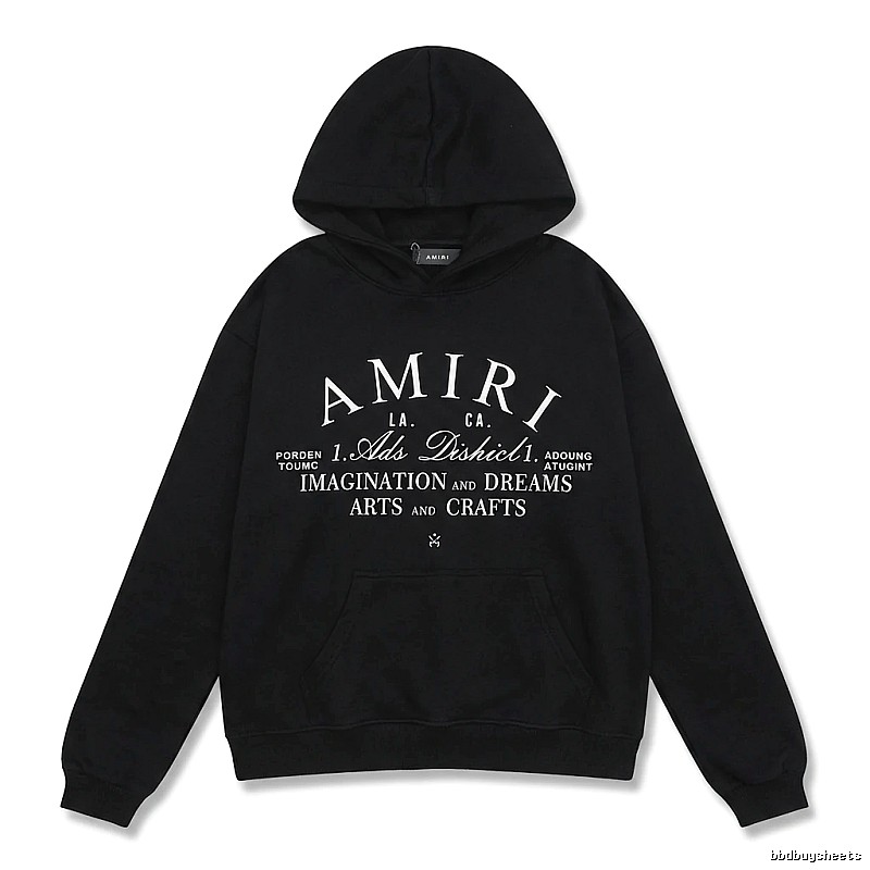 AMIRI retro-style black hoodie