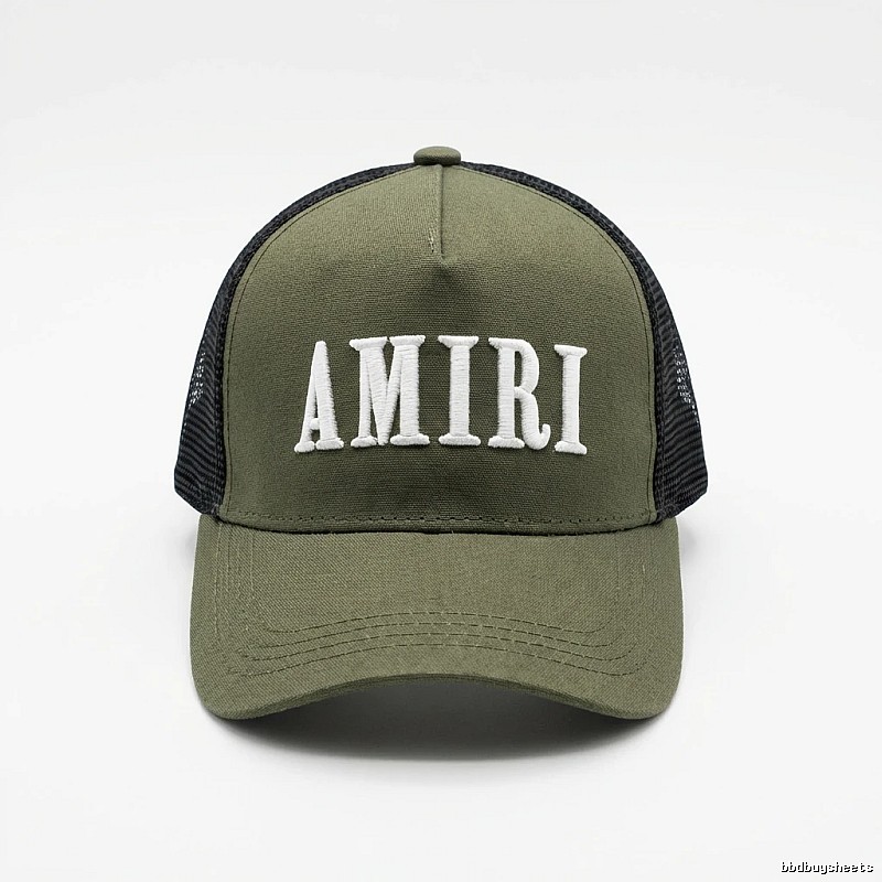 AMIRI Retro Style Olive Green Hat