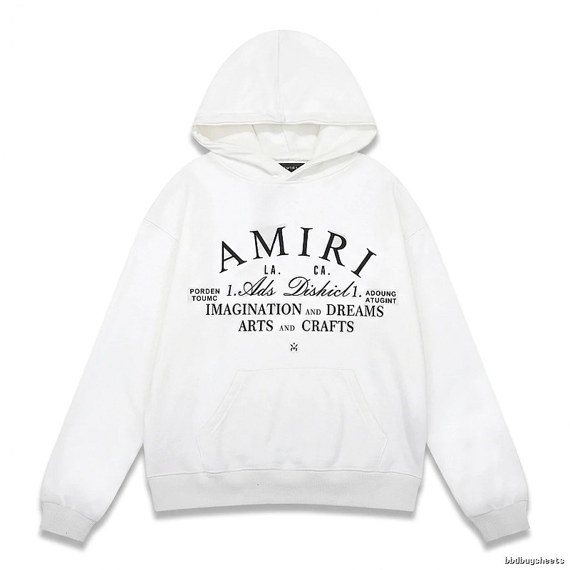 AMIRI retro-style white hoodie