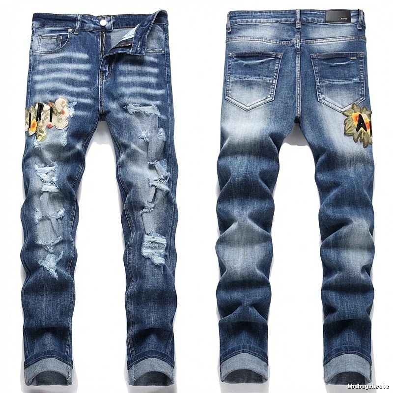 AMIRI Ripped Embroidered Jeans