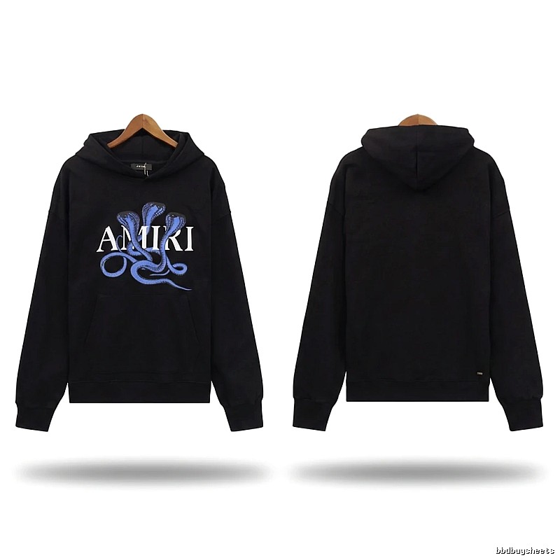 AMIRI Snake Pattern Trendy and Cool Black Sweatshirt