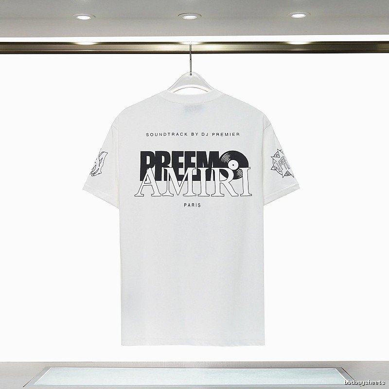 Amiri Sport Graphic T-shirt White Blue Amiri for Warm Weather