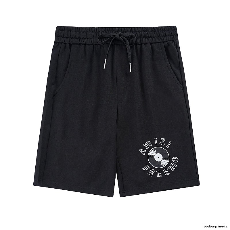 Amiri Travel Logo shorts Black Casual Amiri with Modern Look