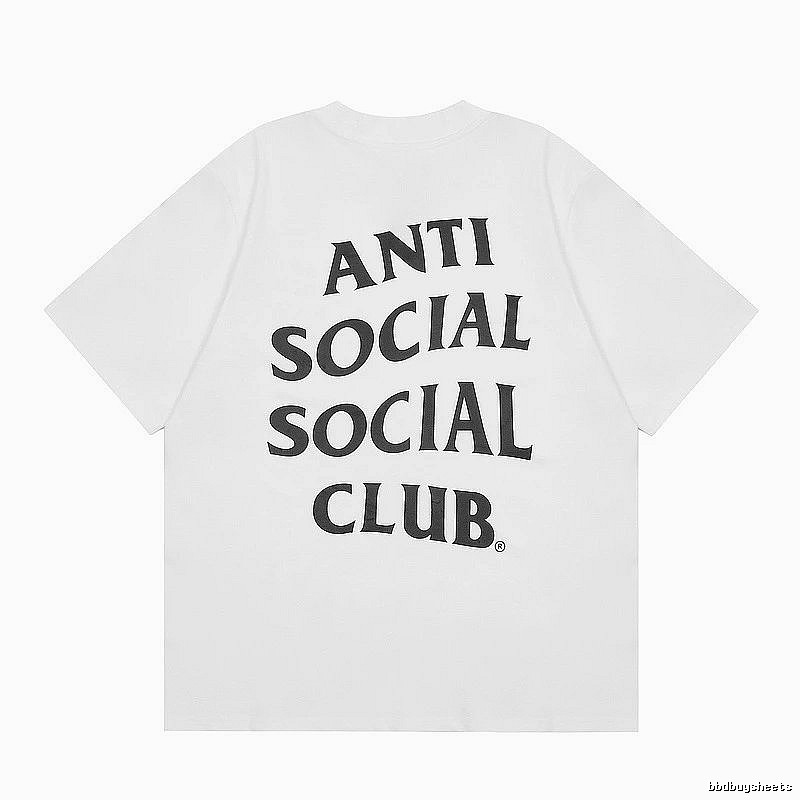 Anti Social Social Club Casual Logo T-shirt Black Orange Anti for Streetwear Looks