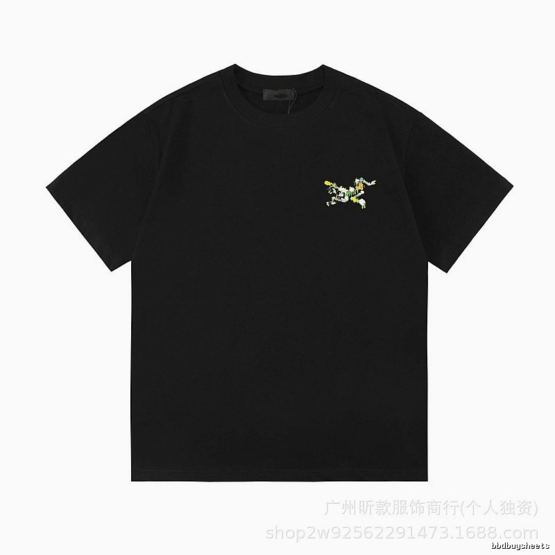 Arc'teryx Floral Print Street Style Black T-Shirt