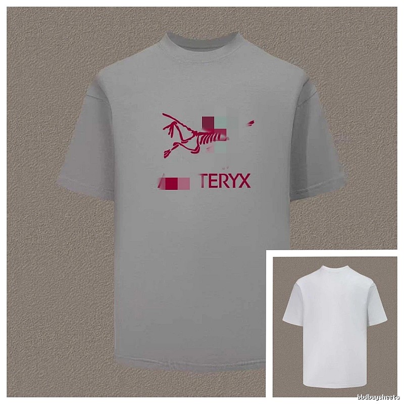 Arc'teryx Skull Print Trendy Cool Light Grey Short Sleeve T-Shirt