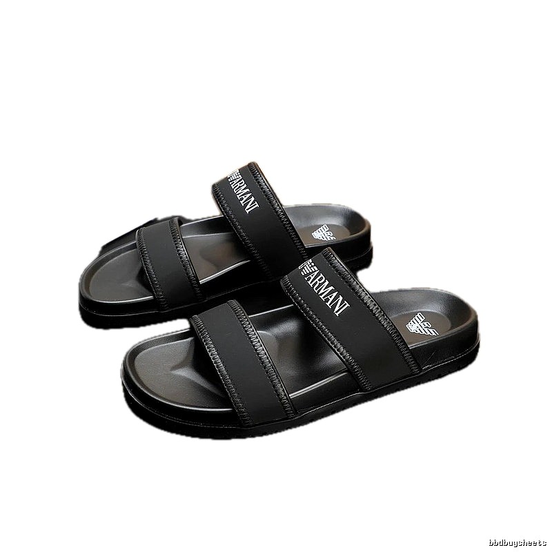 Armani Casual Style Black Slides