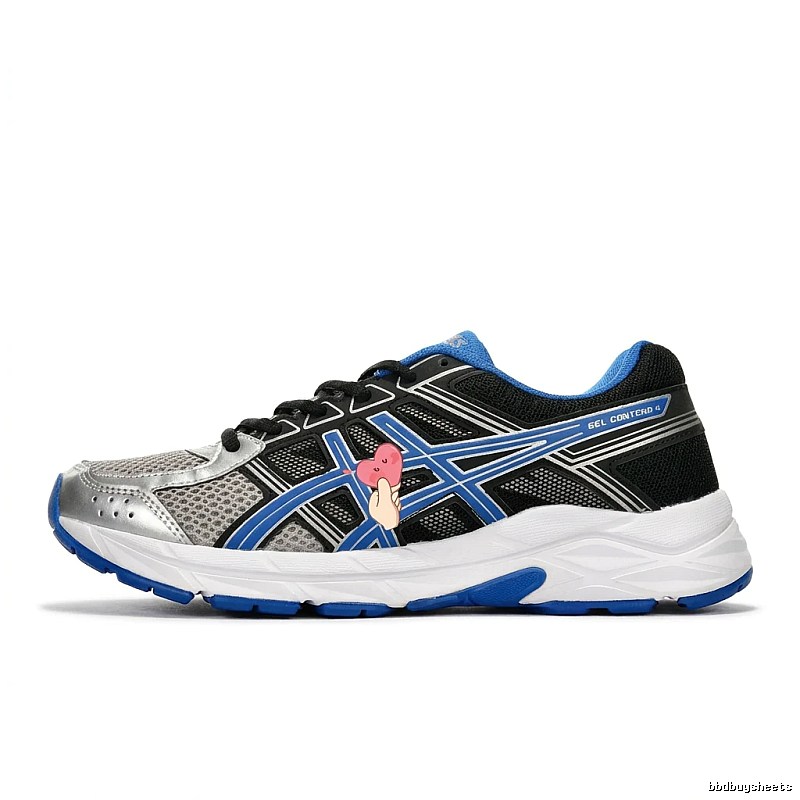 ASICS Retro Style Black and Blue Sports Shoes