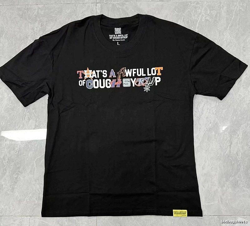 Awful Lot Color-block Printed Street Style Black T-shirt