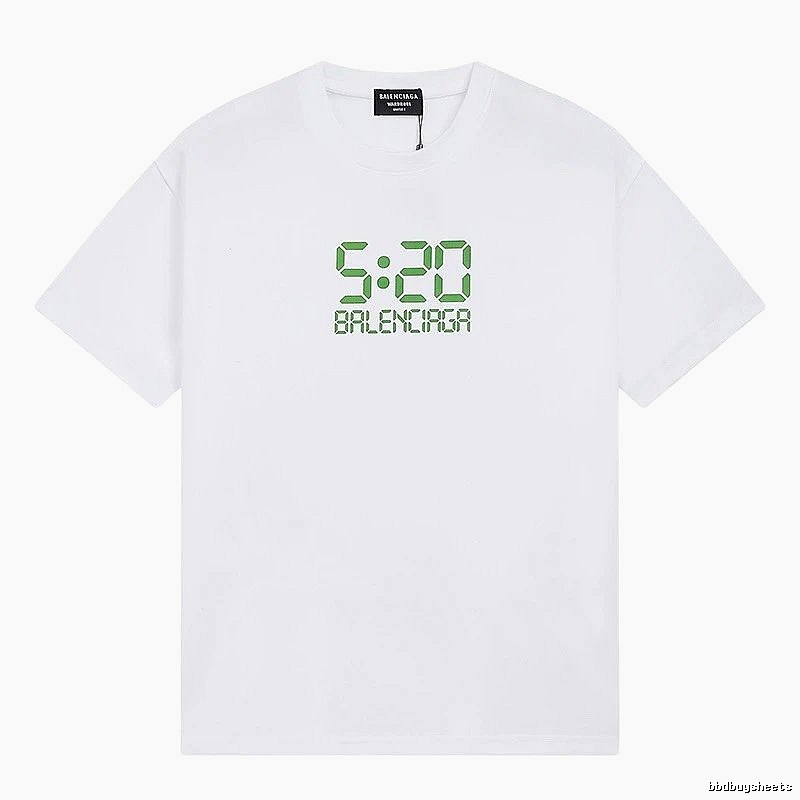 Balenciaga 5:20 Printed Trendy White T-Shirt