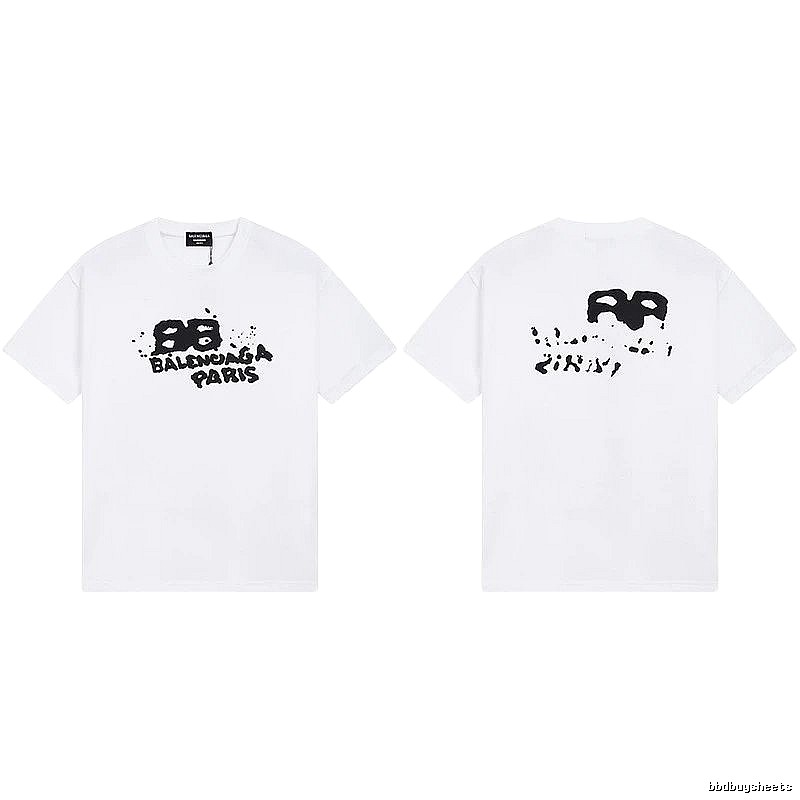 Balenciaga BB Print White T-shirt