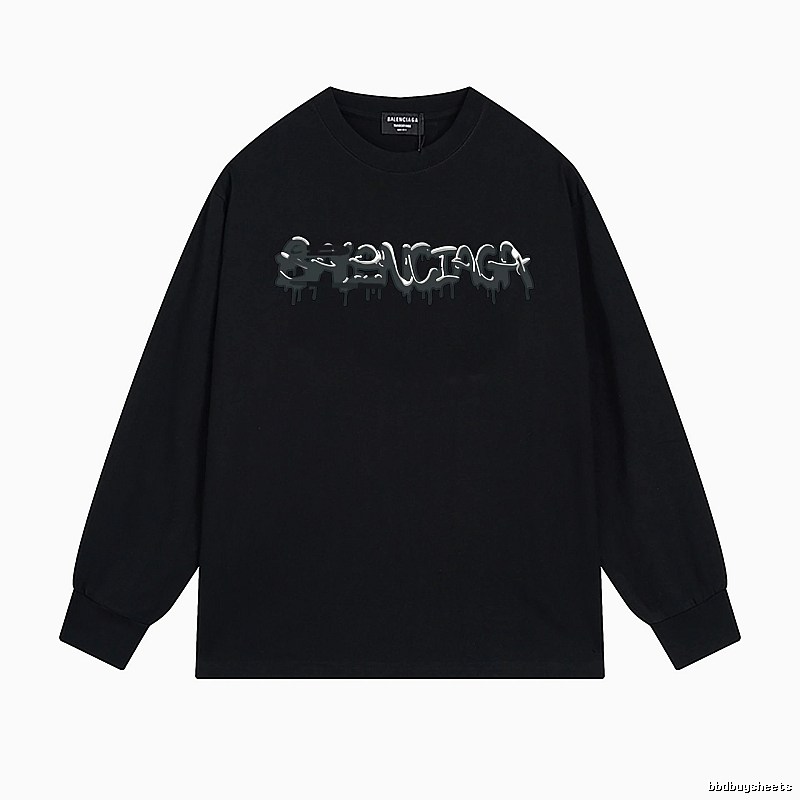 Balenciaga graffiti-style black long-sleeve