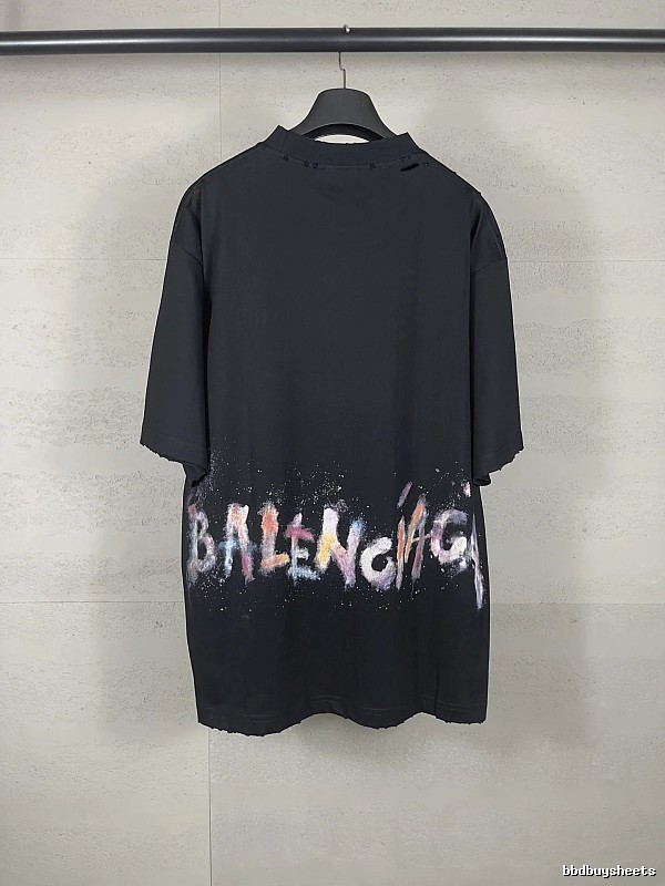 Balenciaga graffiti-style black T-shirt