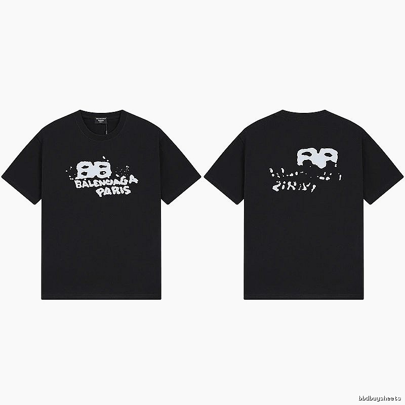 Balenciaga graffiti-style black T-shirt