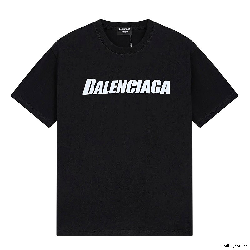 Balenciaga Letter Print Street Style Black T-Shirt