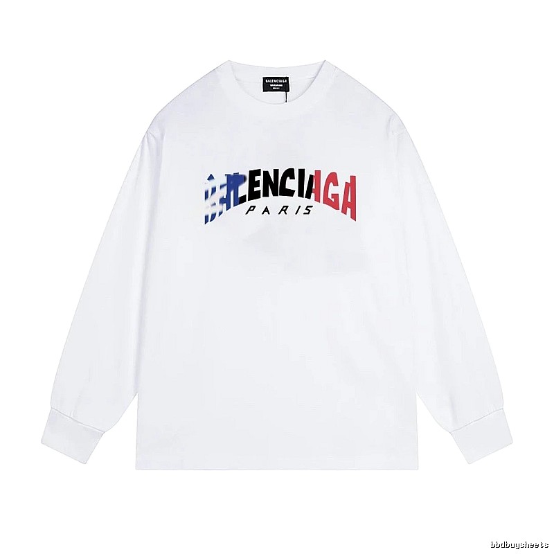 Balenciaga letter-style white T-shirt