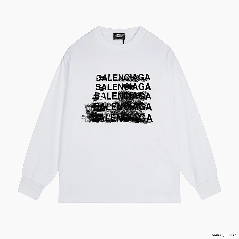 Balenciaga letter-style white T-shirt