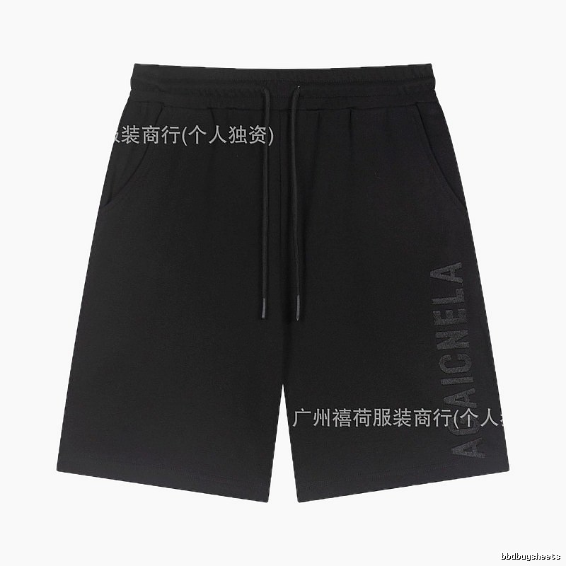 Balenciaga minimalist style black shorts