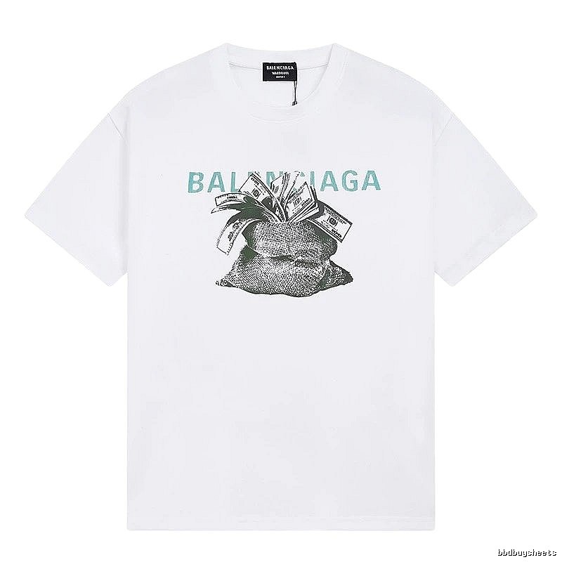 Balenciaga Money Bag Print White T-shirt