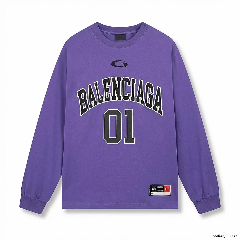 Balenciaga preppy style purple sweatshirt