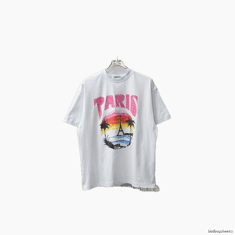 Balenciaga Printed Casual White T-shirt