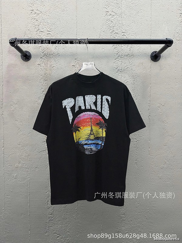 Balenciaga printed retro-style T-shirt