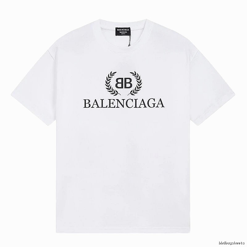 Balenciaga Printed Simple White T-shirt