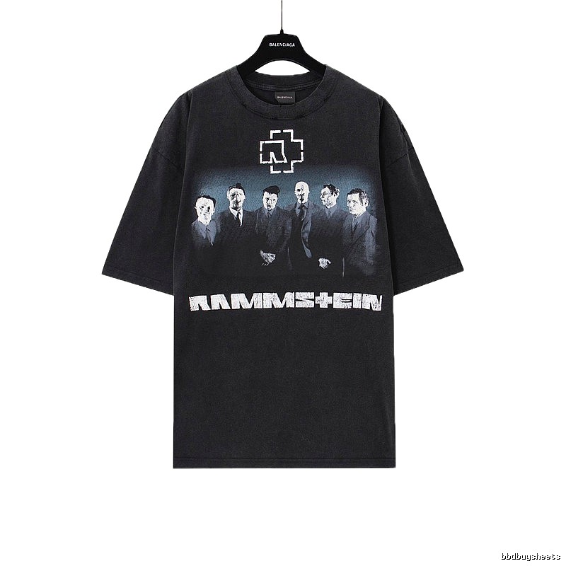 Balenciaga Rock Style Black T-shirt