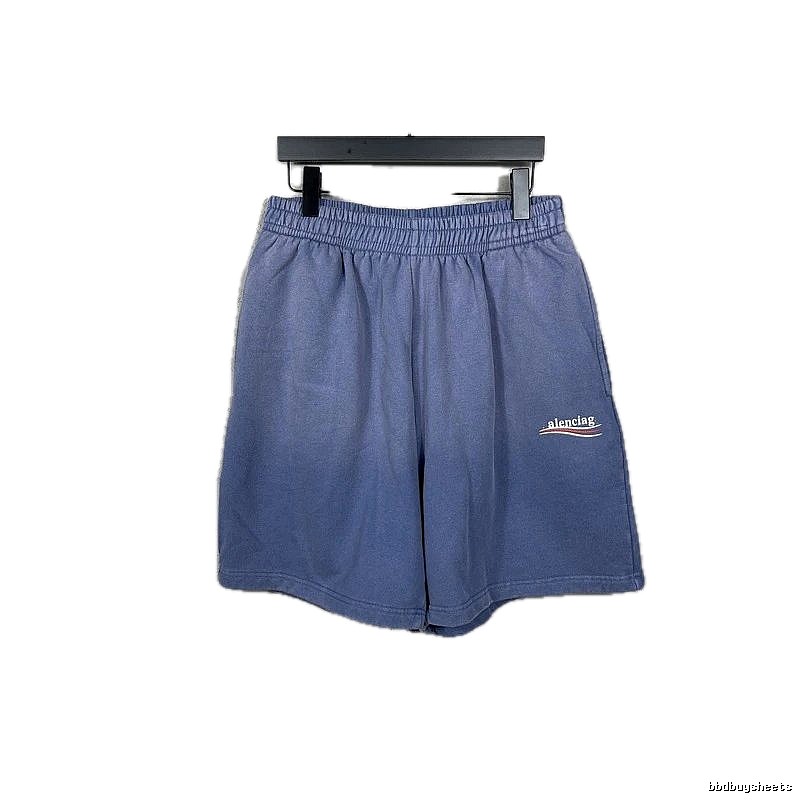 Balenciaga simple-style blue shorts
