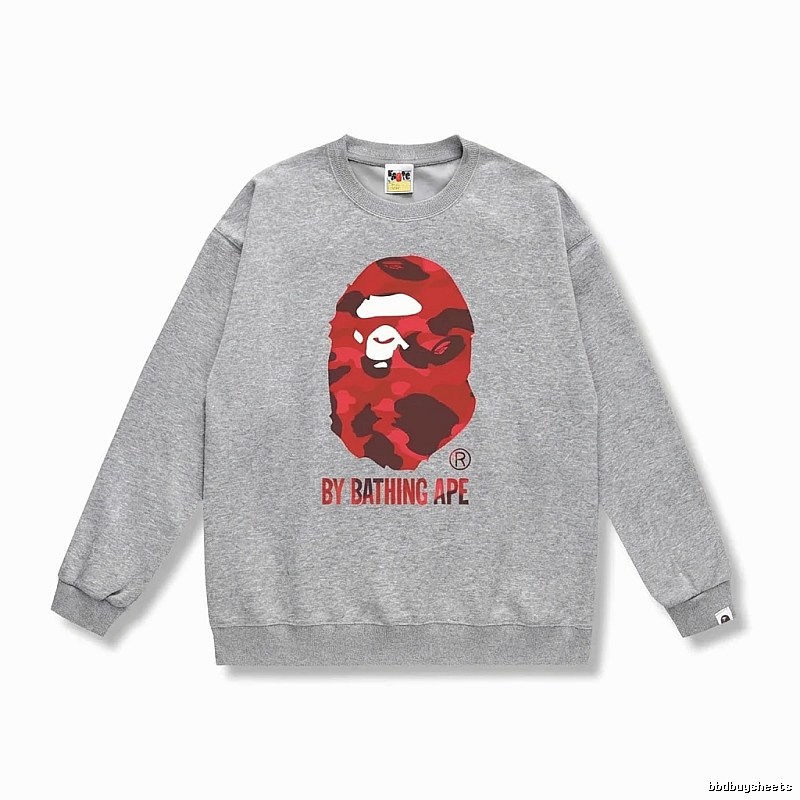Bape Ape Head Camouflage Style Grey Sweatshirt