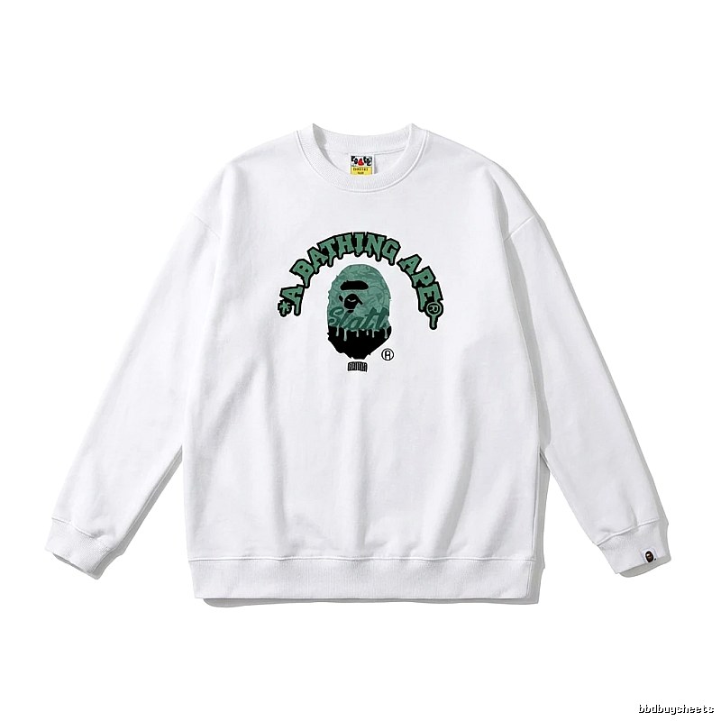 Bape Ape Head Cool White Sweatshirt