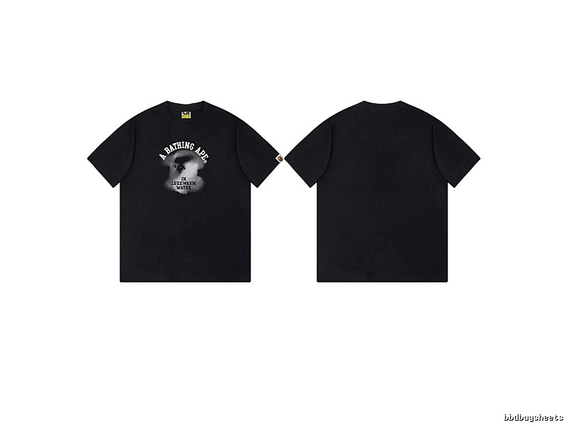 Bape Ape Head Minimalist Style Black T-shirt