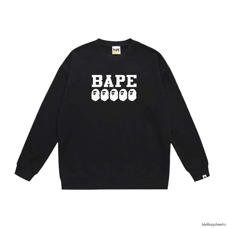 BAPE Ape Head Simple Black Sweatshirt