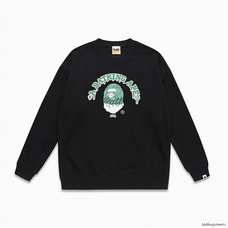 Bape Ape Head Trendy Cool Black Sweatshirt