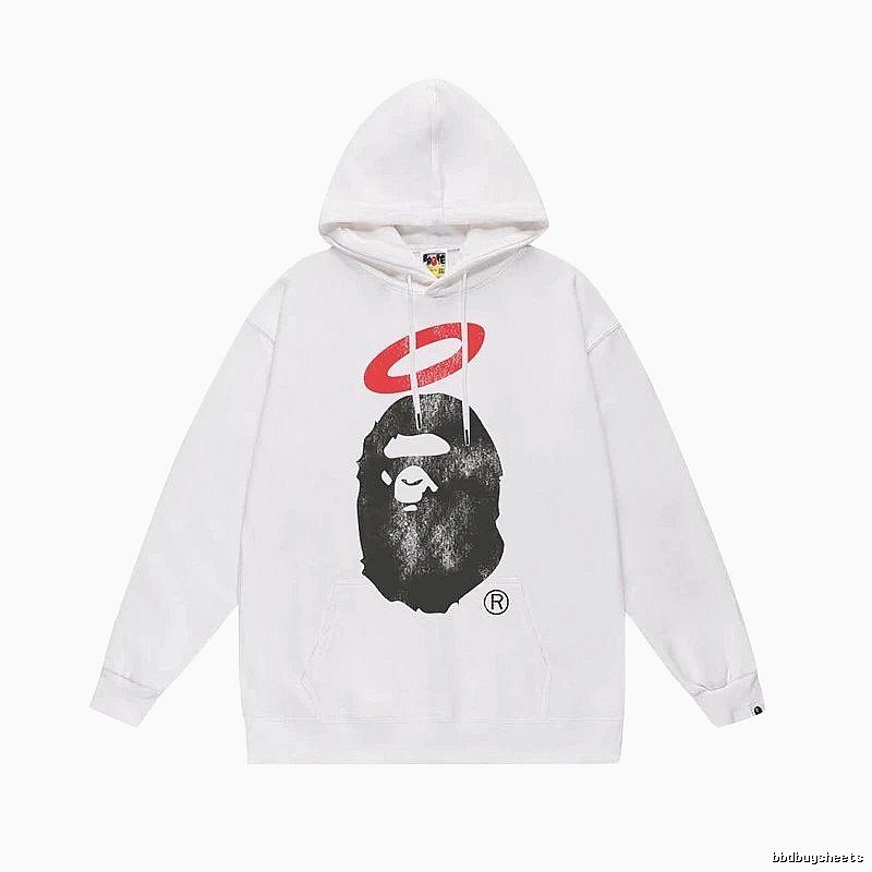 Bape Ape Head Trendy Cool Style White Sweatshirt