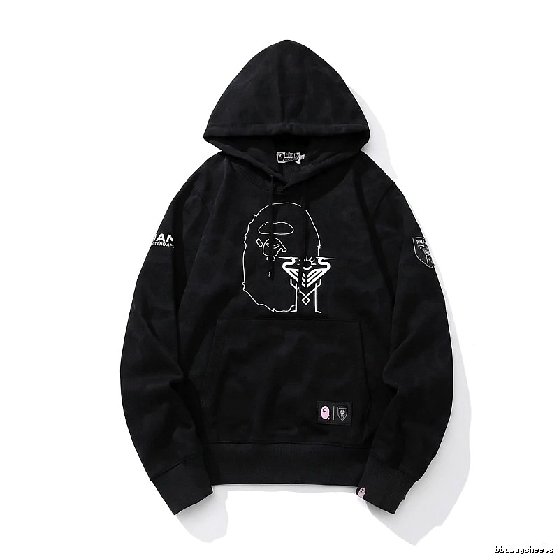 Bape Ape Man series trendy black hoodie