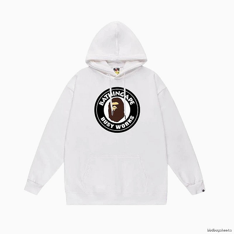 Bape Black Label Casual Style White Hoodie