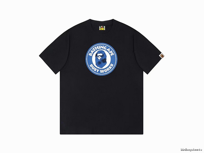 Bape Blue Label Trendy Cool Black T-shirt
