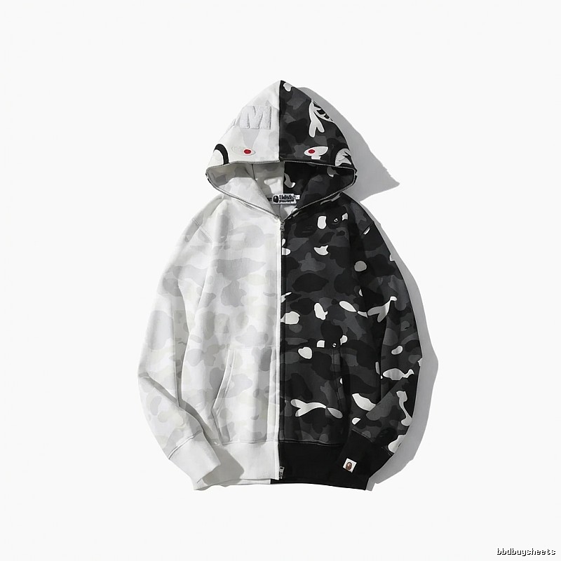 Bape camouflage patchwork style coat