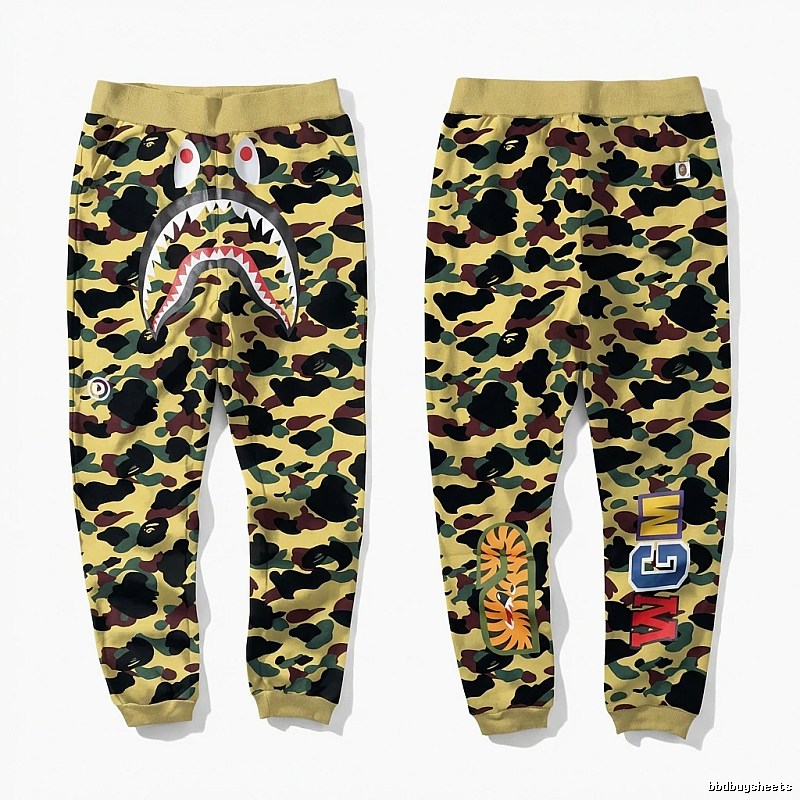 Bape camouflage shark pattern sweatpants