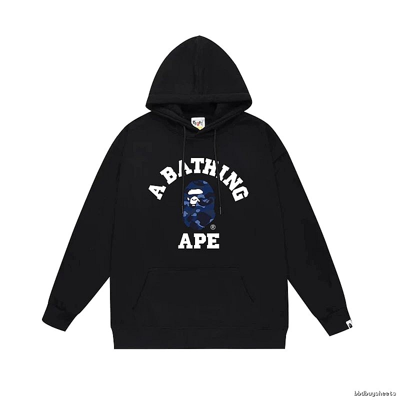 Bape camouflage-style black hoodie