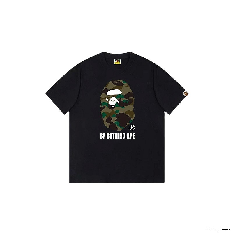Bape camouflage style black T-shirt