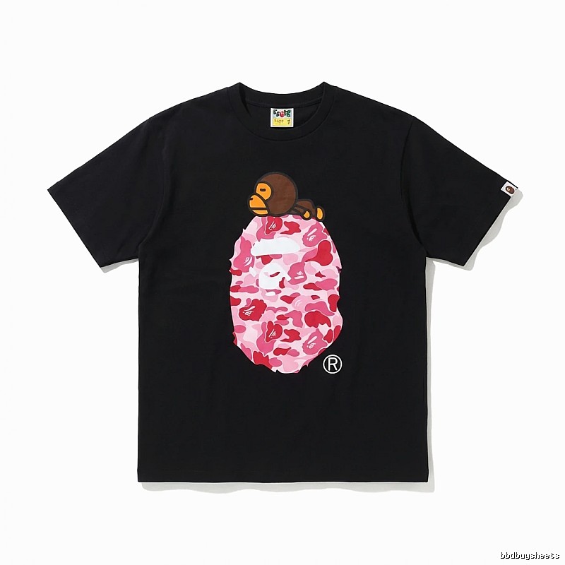 Bape camouflage style black T-shirt