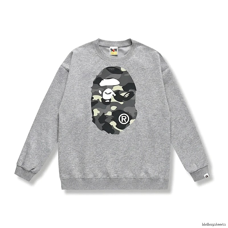Bape camouflage style grey sweatshirt