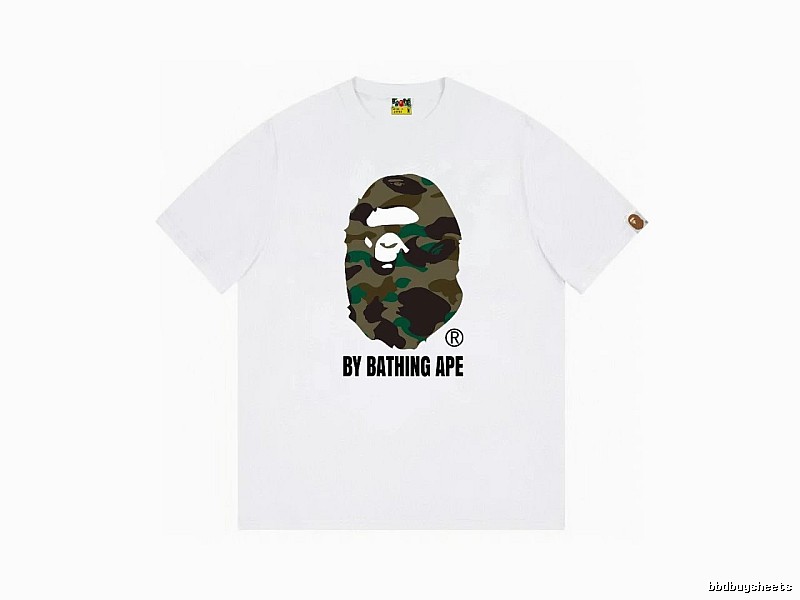 Bape camouflage-style white T-shirt