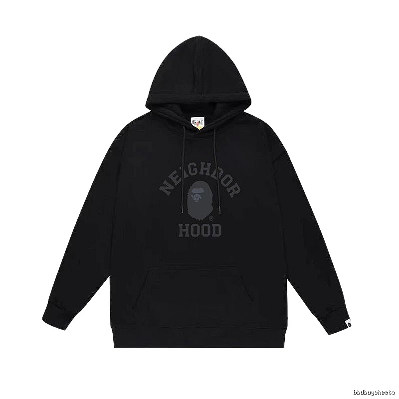 Bape Neighborhood black trendy hoodie