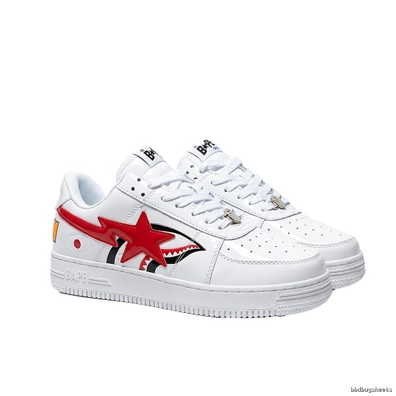 Bape Shark Series Trendy White Shoes