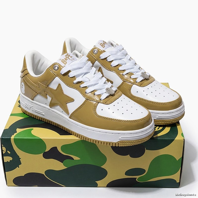 Bape Star Series White-Brown Trendy Shoes