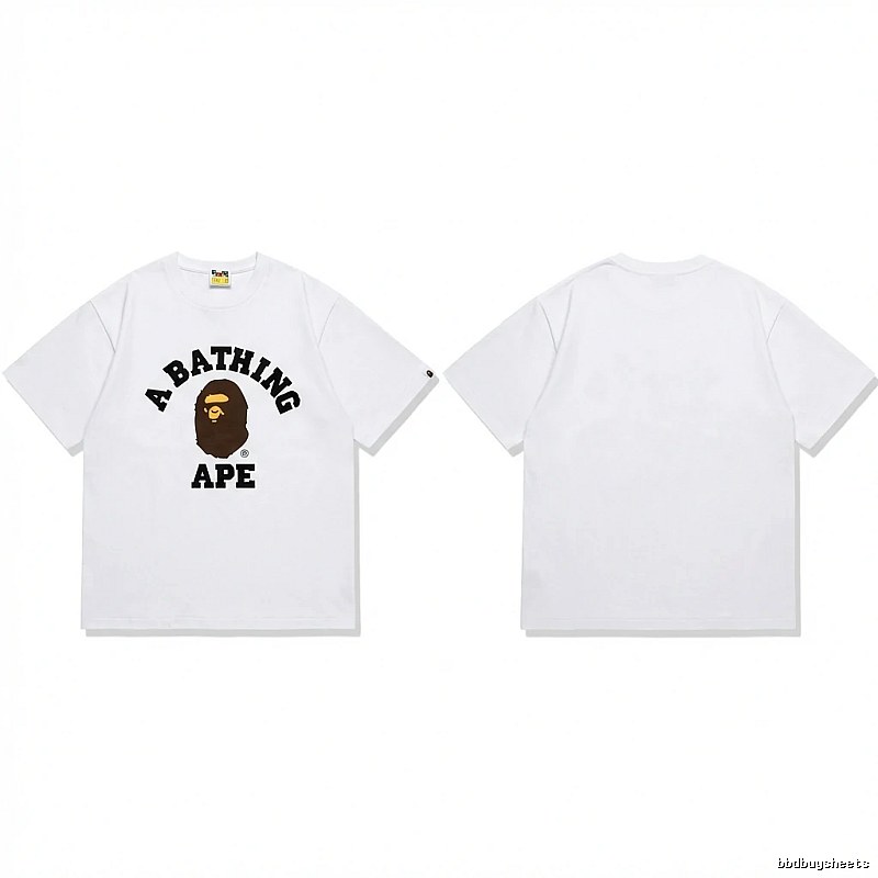 Bape's classic ape head white T-shirt